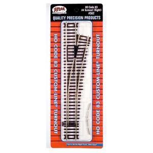 HO Code 83 RH #4 Custom-Line Switch - Emery Distributors