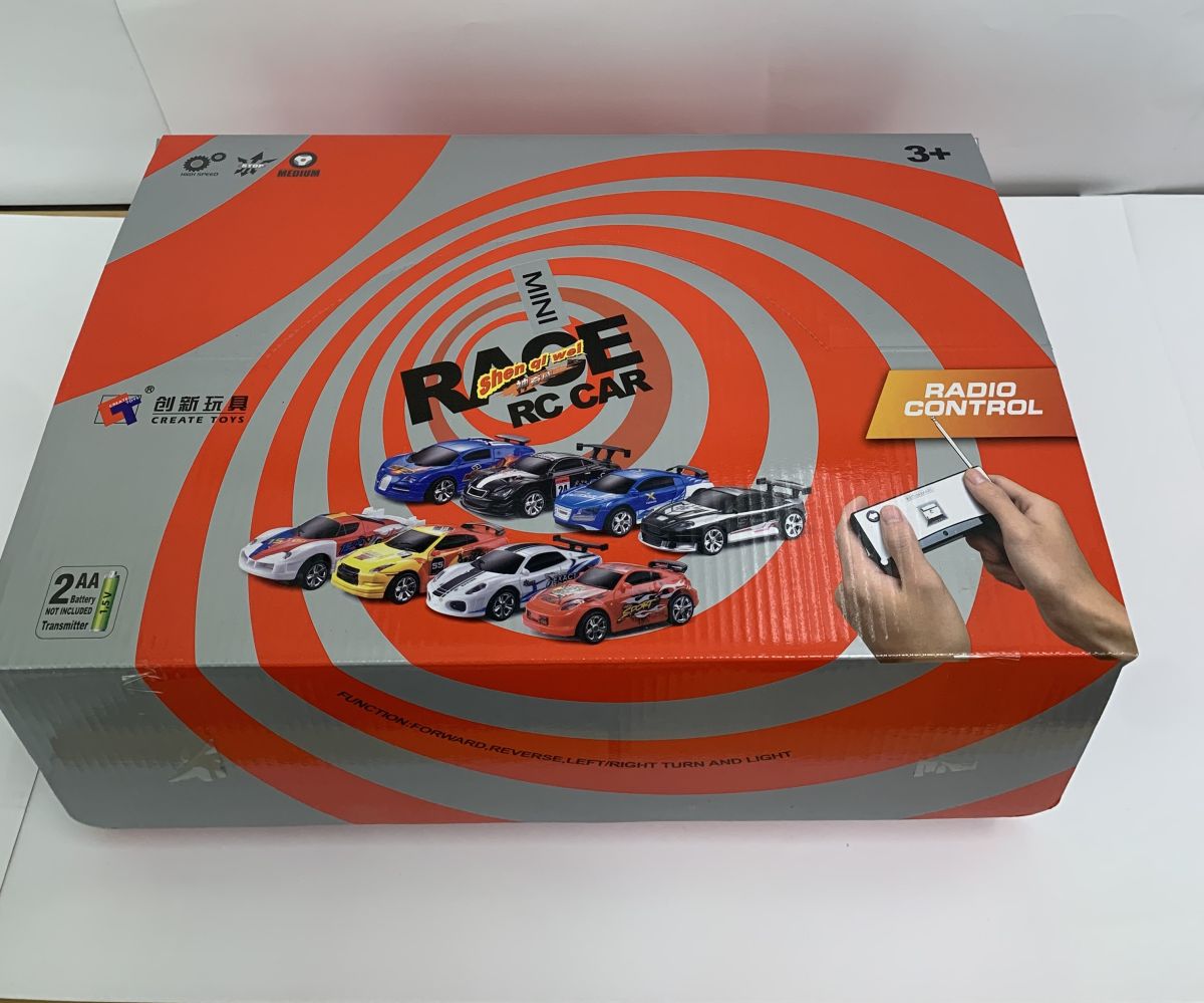 RC Car in a Can Counter Disp 24pcs 4 assorted