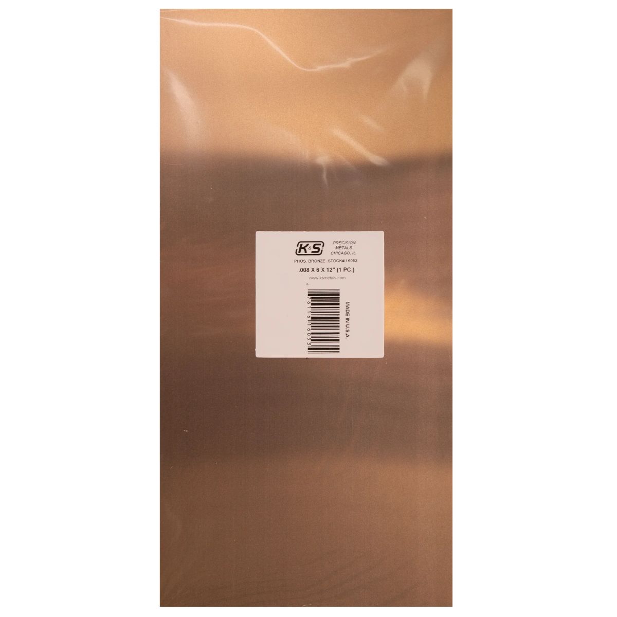 .008 Thick Phos. Bronze Sheet 1cd Emery Distributors