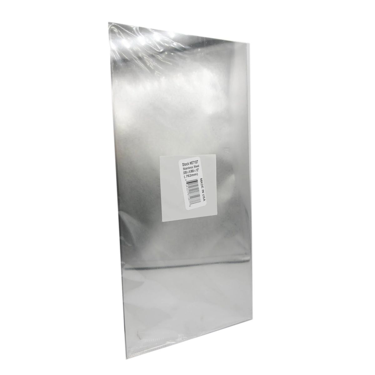 .030 Thick (22 Gauge) x 6 Wide x 12 Stainless Sheet 1cd Emery